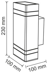 Kültéri fali lámpa GILBERT 2xGU10/10W/230V IP44