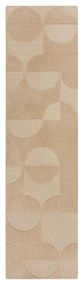 Bézs gyapjú futószőnyeg 60x230 cm Gigi – Flair Rugs