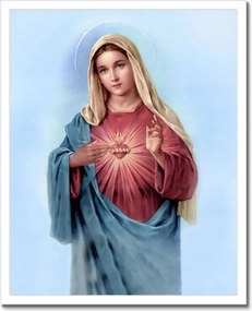 Poszterek keretben 40x50 Szűz Mária