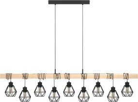 Eglo 43134 - TOWNSHEND függeszték 9xE27/60W/230V, kábellel