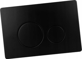 Öblítőgomb rozsdamentes acél fekete wc állványhoz Kerék Technic Gt D