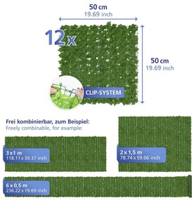 Zöld műanyag belátásgátló erkélyre 300x100 cm Ivy – Maximex