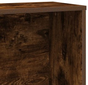 füstös tölgy színű szerelt fa könyvszekrény 60x24x120 cm