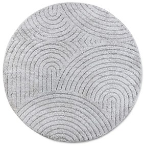 Világosszürke kerek szőnyeg ø 160 cm Panglao New York Light Grey – Elle Decoration