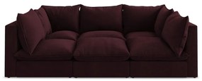 Borvörös kanapé 255 cm Manao – Makamii