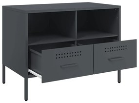 antracitszürke acél TV-szekrény 68 x 39 x 50,5 cm