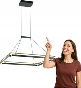 Led függőlámpa 44W Merlot PND-54638S-44W-3K-BK-GD Italux