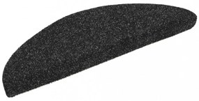 15 db fekete öntapadós lépcsőszőnyeg 56x17x3 cm