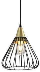 Lámpa Mennyezeti lámpatest TESS,2394,AC220-240V,50/60Hz,1*E27,IP20,átmérő 24cm,egyes,fekete/arany