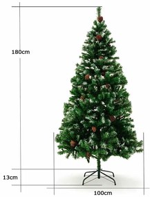 Casaria® Mesterséges karácsonyfa 180 cm hóval