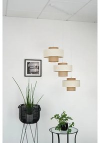 Brilagi - Dallas 3xE27/15W/230V függeszték barna/krém/fehér