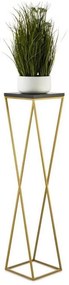 LOFT virágtartó állvány 100x24 cm arany/fekete