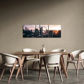 Kép - kilátás a városi központra (órával) (90x30 cm)