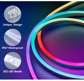 Govee - Neon SMART hajlítható LED szalag RGBIC 2m Wi-Fi IP67