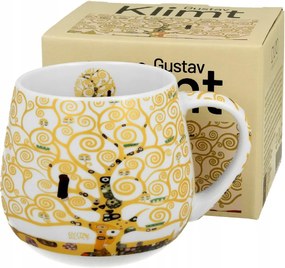 Klimt gyűjtői bögre 430ml Életfa ekrü hordó porcelán
