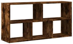 füstös tölgy színű szerelt fa fali polc 100 x 25 x 50 cm
