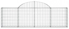 vidaXL íves horganyzott vas gabion kosár 200x30x60/80 cm