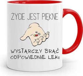 Piros Bögre Ápolónőnek Az Élet Gyönyörű, fényképes nyomattal