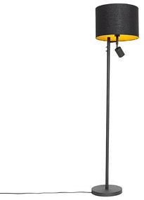 Állólámpa fekete arannyal és olvasólámpával - Jelena