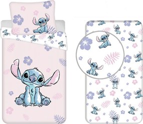 Disney Lilo és Stitch, A csillagkutya Pink ágyneműhuzat és gumis lepedő csomag
