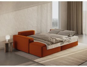 Téglavörös kinyitható sarokkanapé (bal oldali) Jodie – Micadoni Home