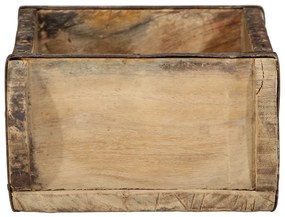 4 db tálca 30x15x9 cm tömör újrahasznosított fa
