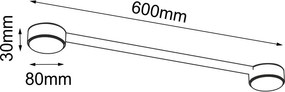 ANTIGO 1013 DROP LINE Modern Mennyezeti Lámpa Fekete GX53 IP20