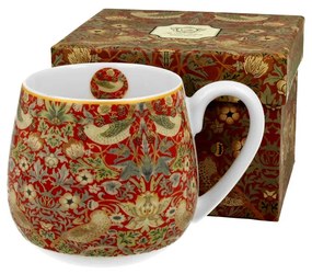 Nagy porcelán bögre díszdobozban William Morris Red