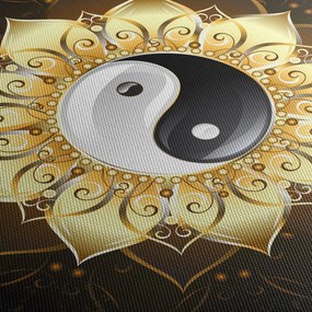 Kép - arany yin-yang (90x60 cm)