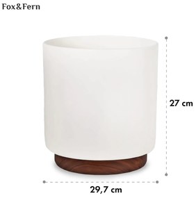 Enspijk, virágcserepek, diófa, Polystone, kézzel készített, 2 méretben