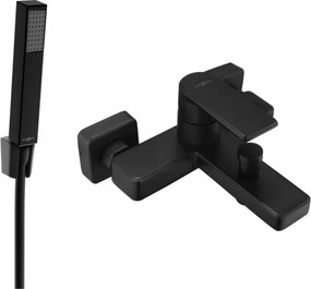 Mexen Mino R77 kád csaptelep zuhanyzó készlettel, fekete - 7243R77-70