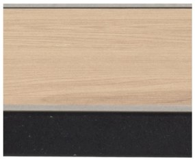 Fekete-natúr színű fali fogas tölgyfa dekorral, polccal Seaford – Actona