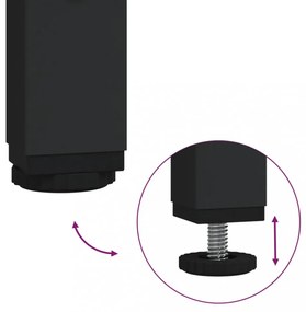 vidaXL fekete szerelt fa dohányzóasztal 50x50x35 cm