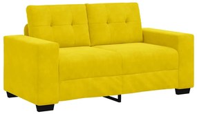 sárga bársony loveseat kanapé 120 cm