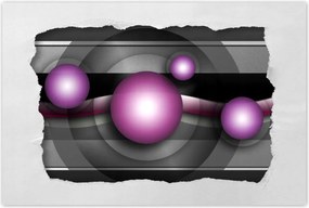 Poszterek 60x40 Lila gömbök Absztrakt