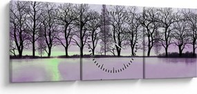 Kép - Bárkák a tavon (órával) (90x30 cm)