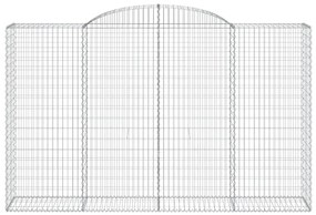 8 db íves horganyzott vas gabion kosár 300x50x180/200 cm