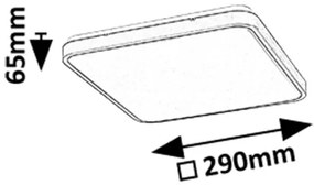 Rabalux 71432 - LED Fürdőszobai mennyezeti lámpa ALENZO LED/24W/230V IP44 fekete