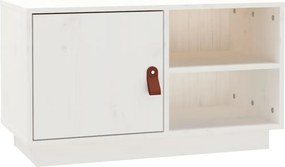 vidaXL fehér tömör fenyőfa TV-szekrény 70 x 34 x 40 cm