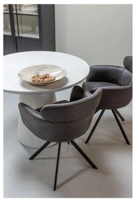 Sötétbarna kárpitozott karfás étkezőfotel Fenne – WOOOD