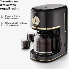 Klarstein Victoria filteres kávéfőző | 1,5 liter | Hőmérséklet-megtartó funkció | 12 csésze