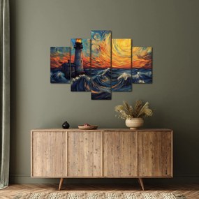 Kép - Világítótorony a hullámokban (150x105 cm)