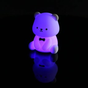 Globo 2870 - TEDDY LED RGBW, fényerőszabályozható, újratölthető gyerek éjjeli lámpa, 1 W LED, 5 V, 1200 mAh, mackó alakú