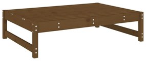 mézbarna tömör fenyőfa kerti lábzsámoly párnával 120x80 cm