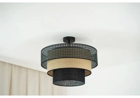 Brilagi - DAKOTA LUNETA mennyezeti lámpa 1xE27/15W/230V, 45 cm, fekete/rattan
