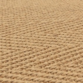 Natúr színű kétoldalas-kézi szövésű juta szőnyeg 120x170 cm Bordo Herringbone Linen – Asiatic Carpets