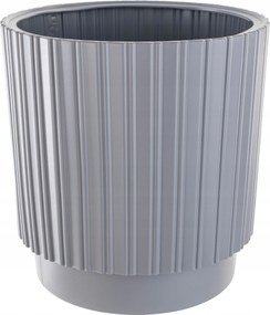 Virágtartó 30cm Fedél Virágtartó Betét Műanyag Szürke