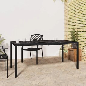 antracitszürke acél kerti asztal 165 x 80 x 72 cm