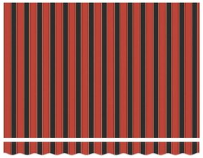 Behúzható napellenző Narancs és Barna 350 x 250 cm szövet