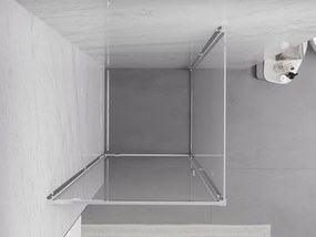 Mexen Exo-BR 90 x 90 cm-es nyitható zuhanykabin, átlátszó, króm - 8181-090-090-01-00